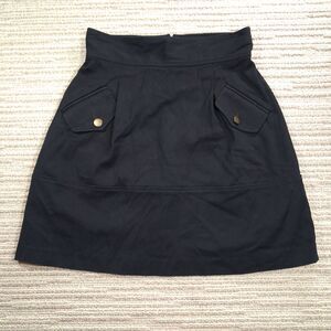plenty by tracy reese womens size 6 black flap pocket casual cotton a-line skirt